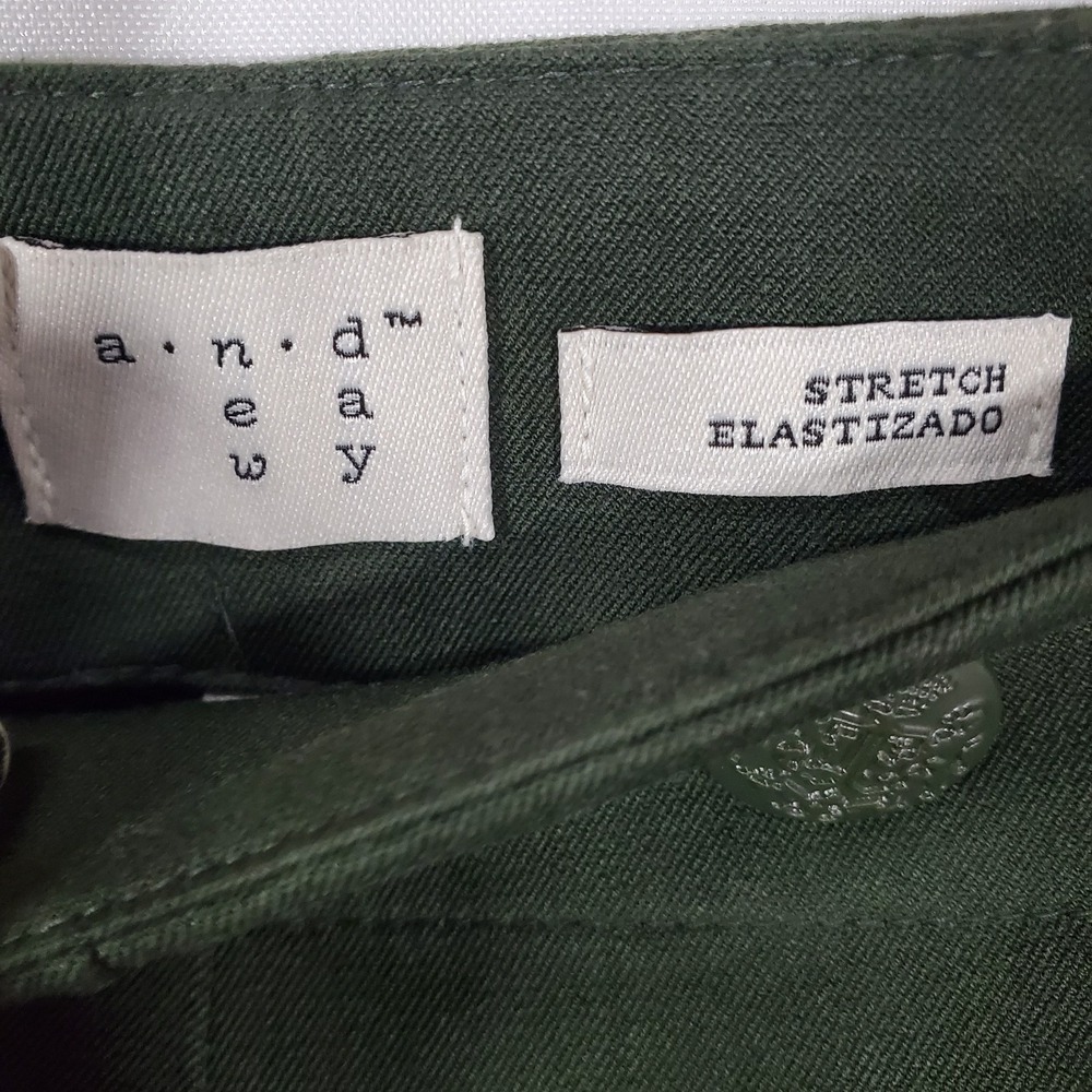 A New Day Pants Womens Size 8 Stretch Green Side Zipper Clossure - Picture 3 of 7